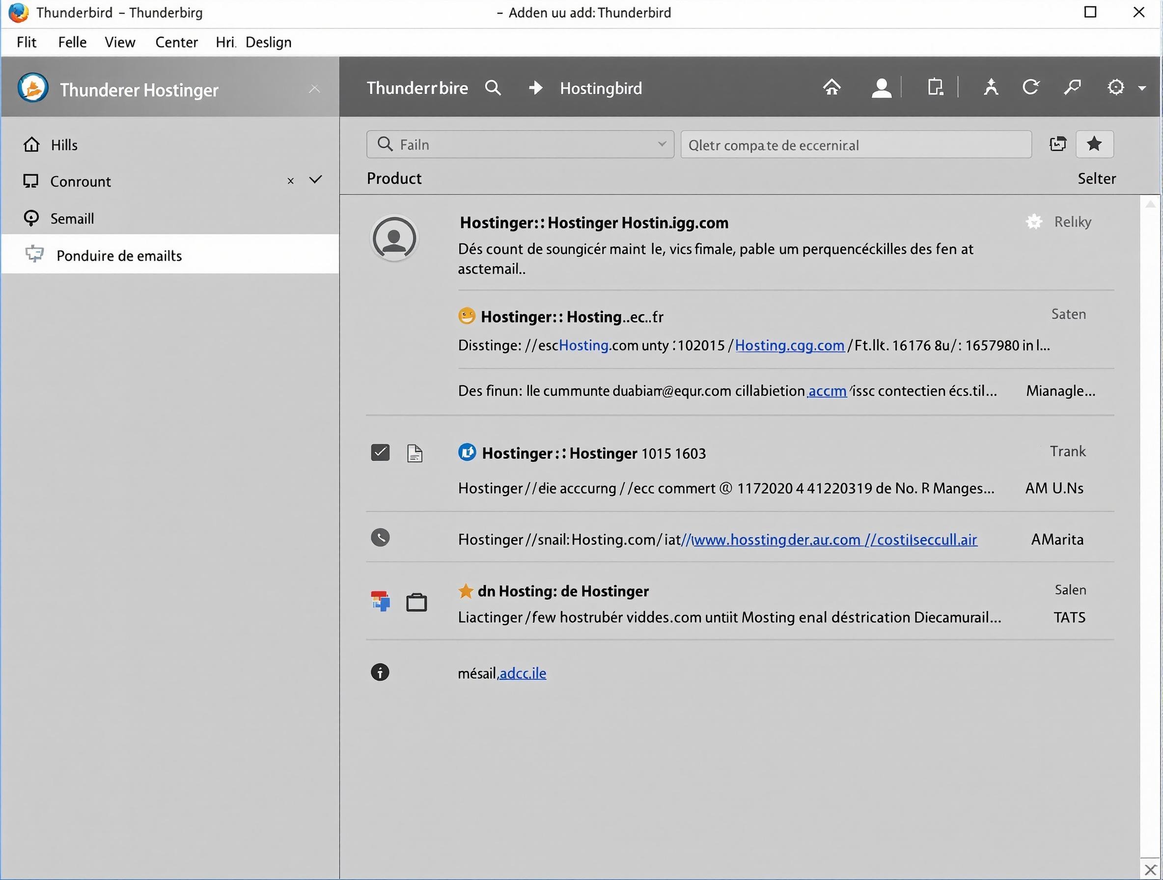 Thunderbird paramètres IMAP SMTP
